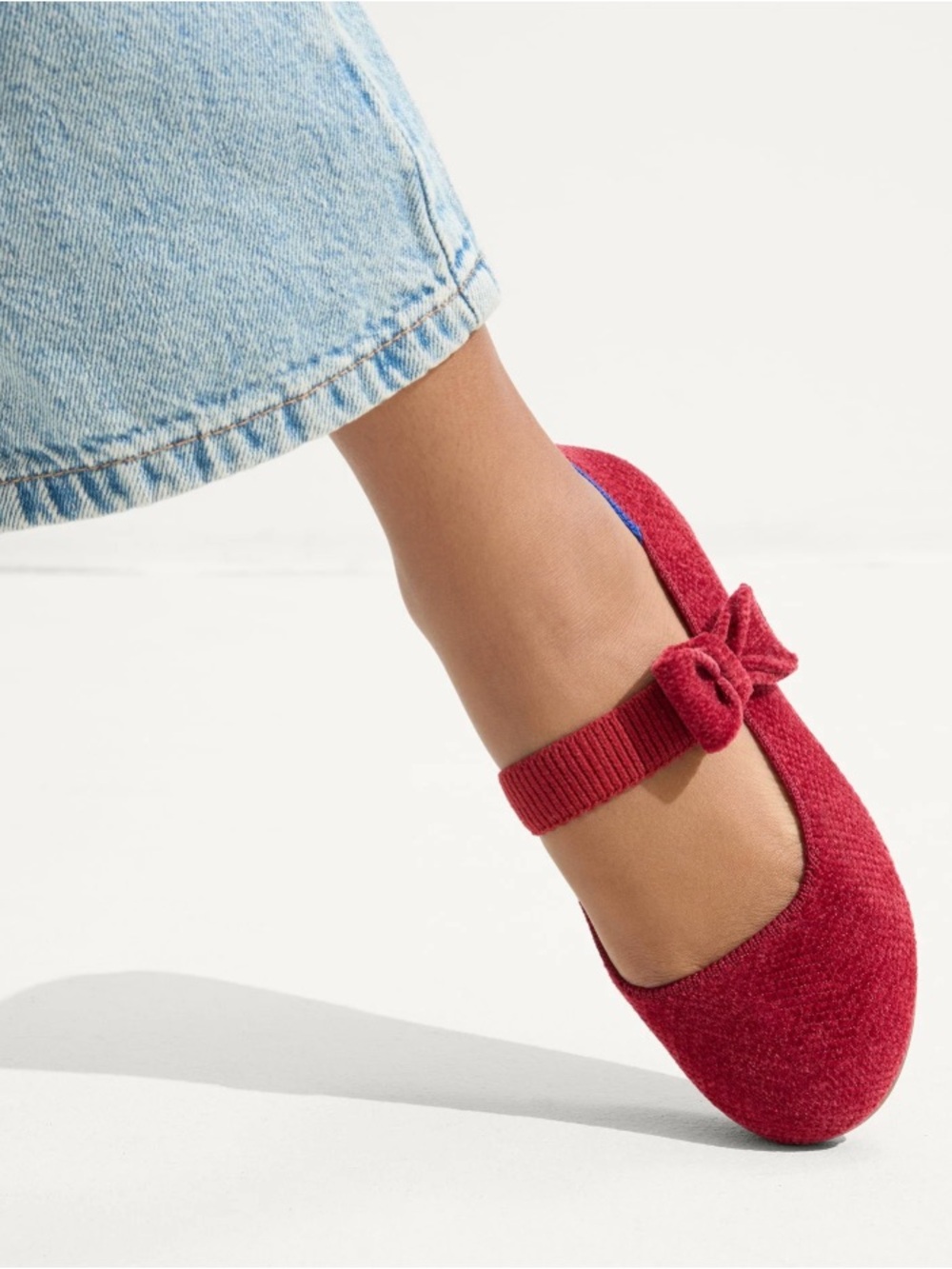Rothy’s Kids ReVelvet™ Tux Bow Mary Jane in ReVelvet™ Ruby
